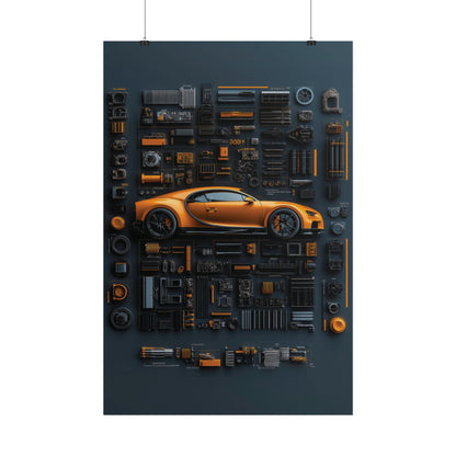 Bugatti Chiron Rolled Poster