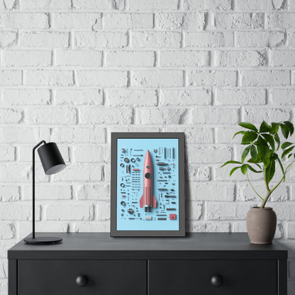 Pink Rocket Framed Poster US
