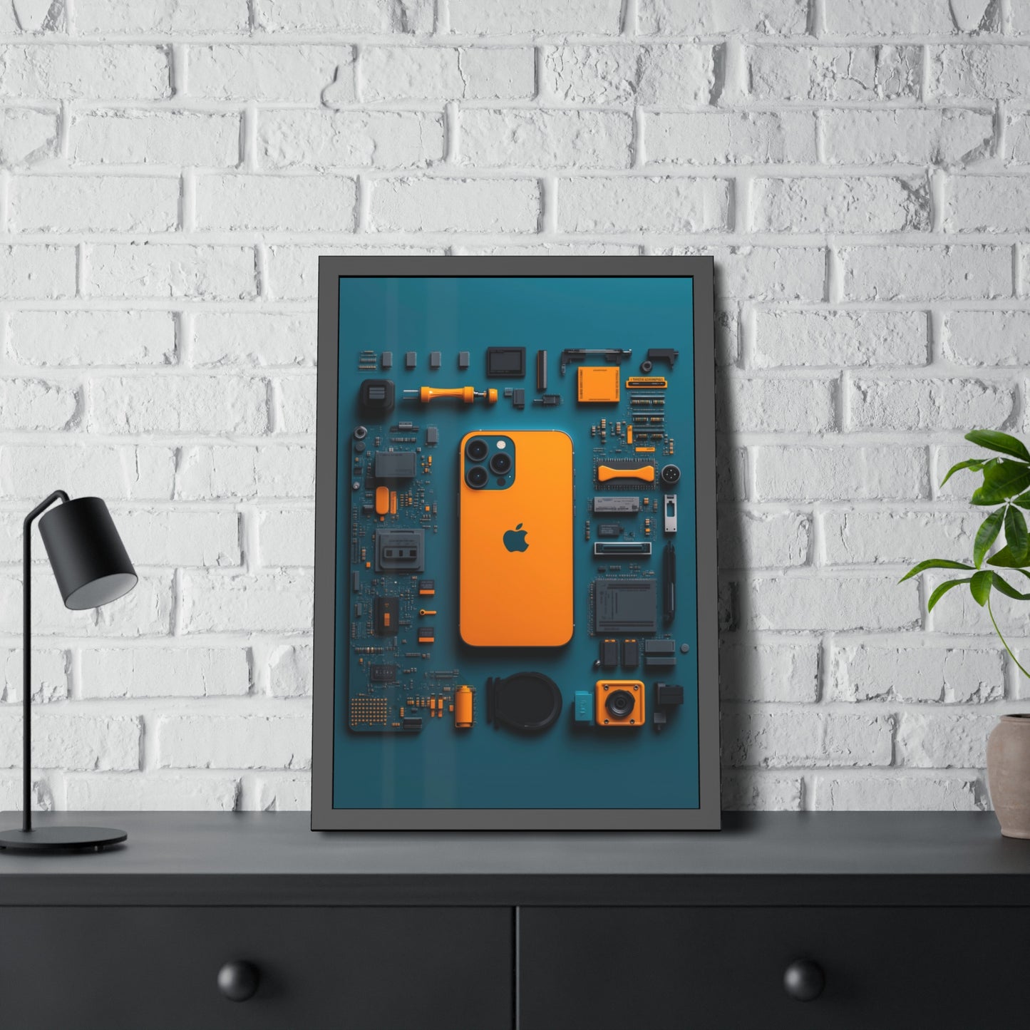 IPhone Orange Framed Poster US