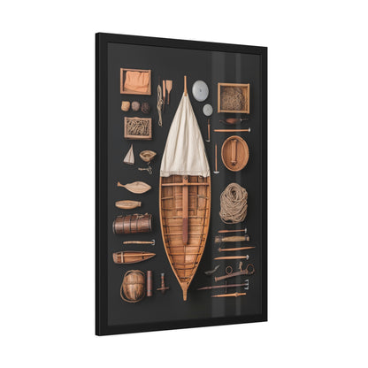 Wood Boat Framed Poster US