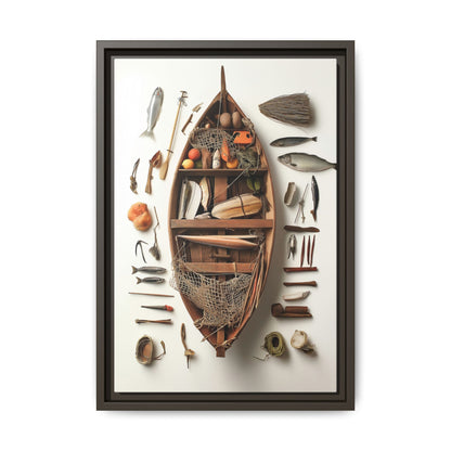 Fisher Boat Framed Canvas