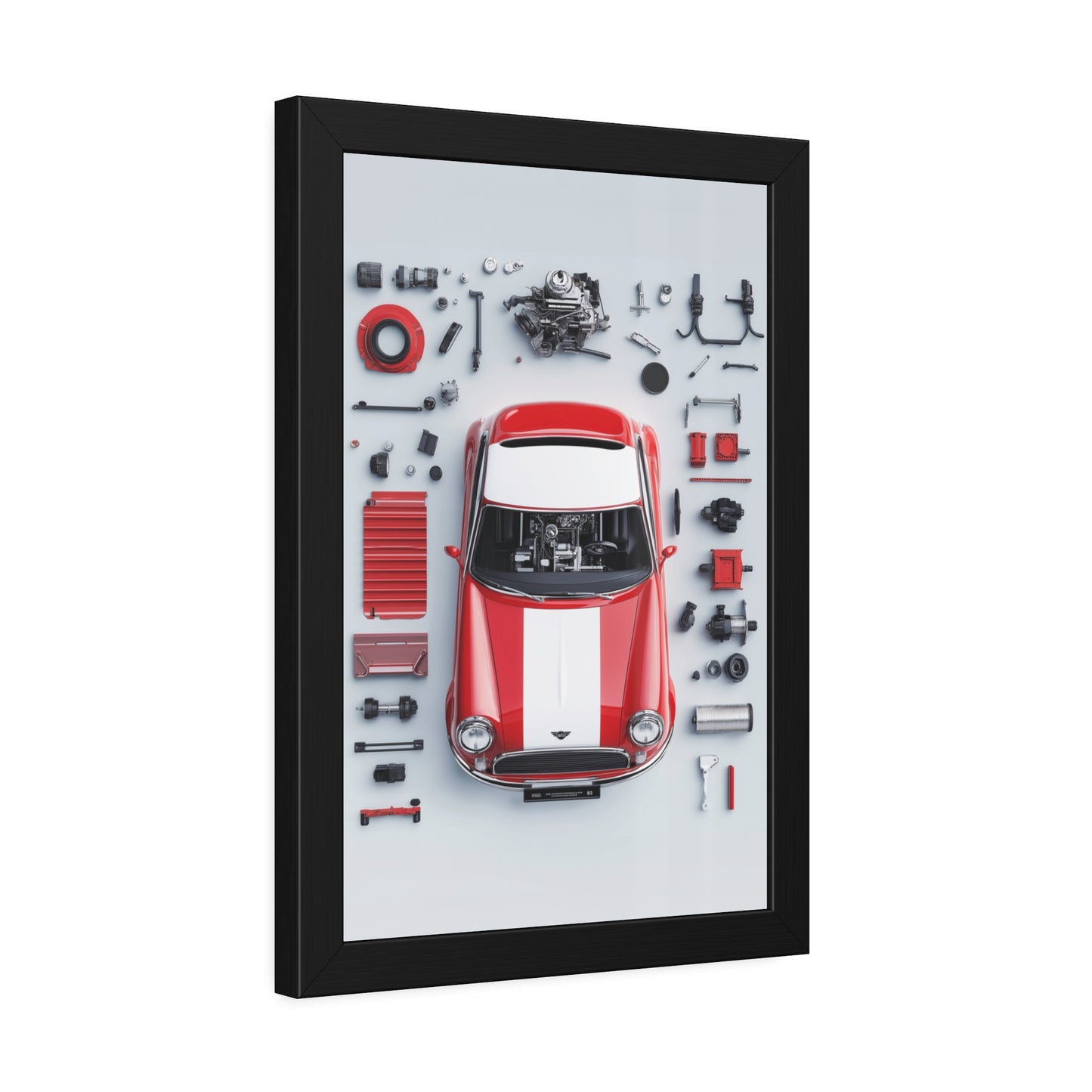 Mini Cooper Mod Framed Poster US