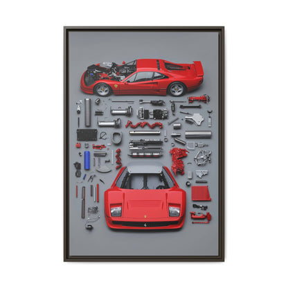 Prototype Classic Ferrari Framed Canvas