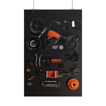 Orange Harley Rolled Poster
