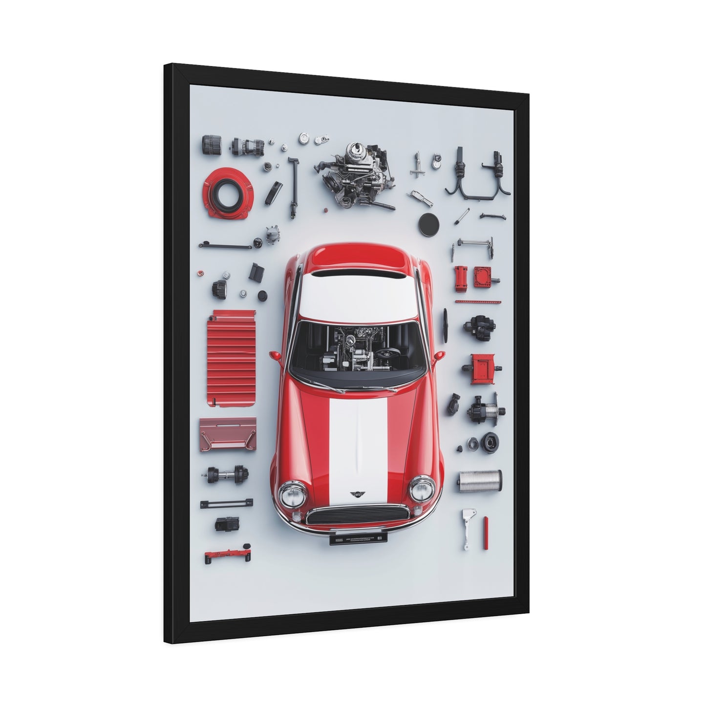 Mini Cooper Mod Framed Poster US