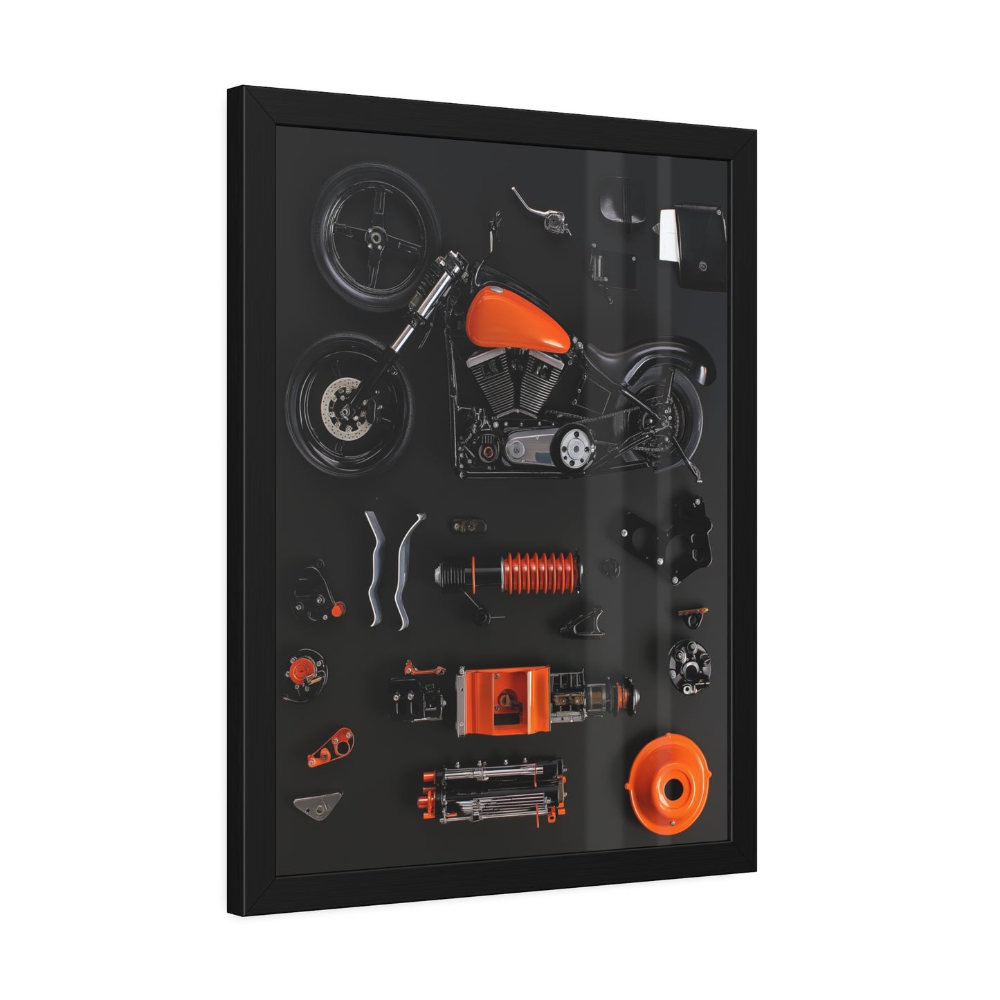 Orange Harley Framed Poster US