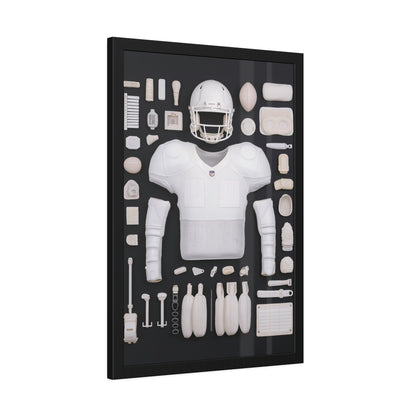 American Football black Framed Poster US
