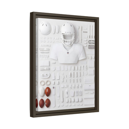 American Football Equipment Framed Canvas