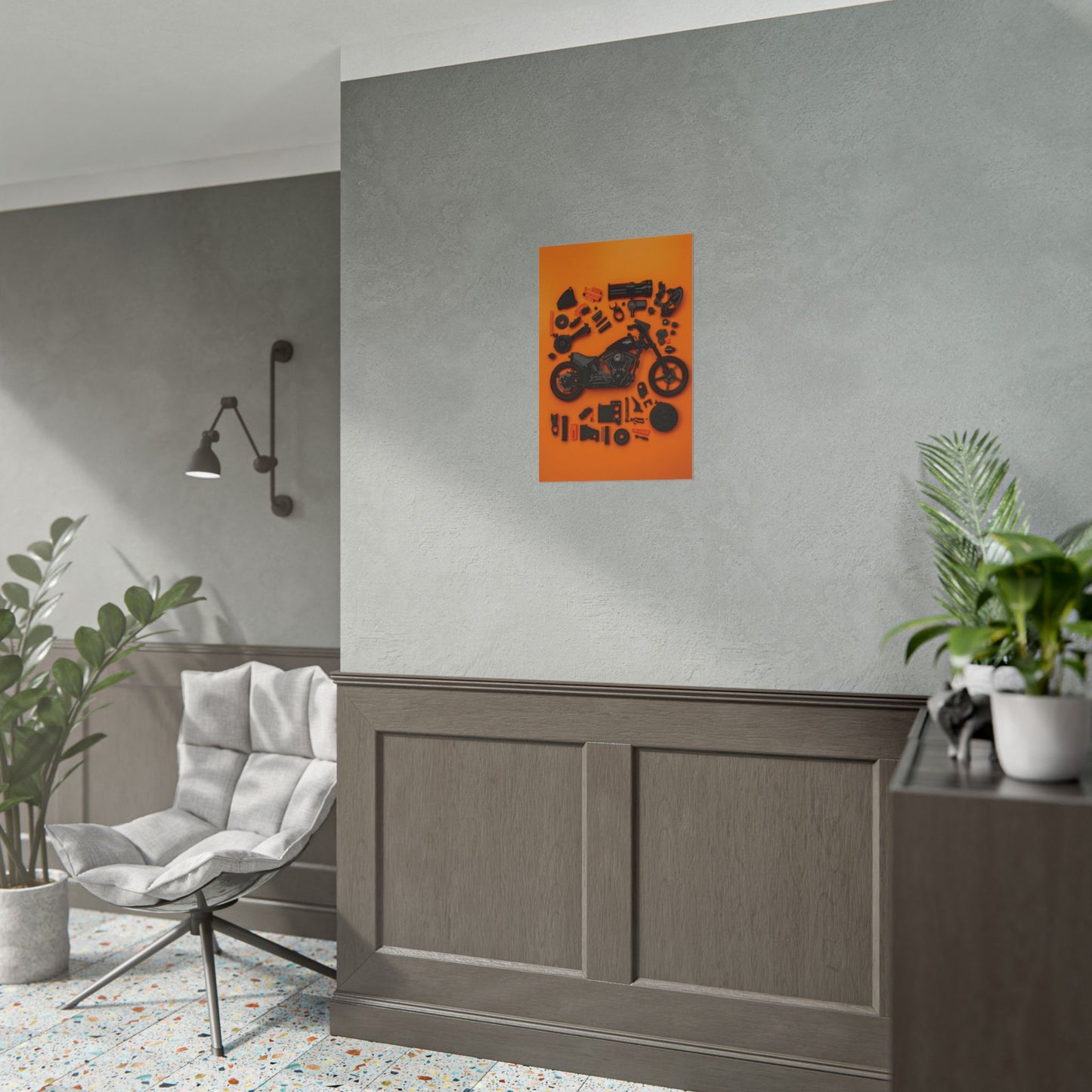 Black Harley Rolled Poster