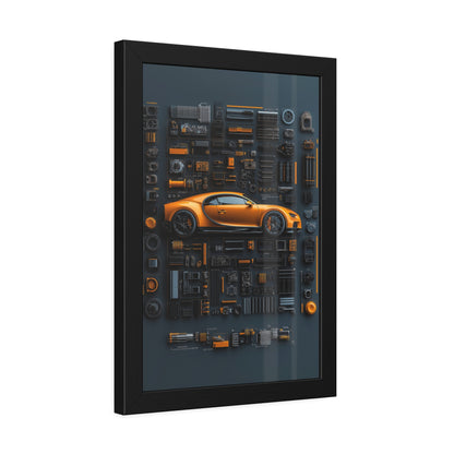 Bugatti Chiron Framed Poster US