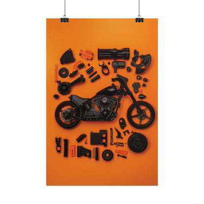 Black Harley Rolled Poster