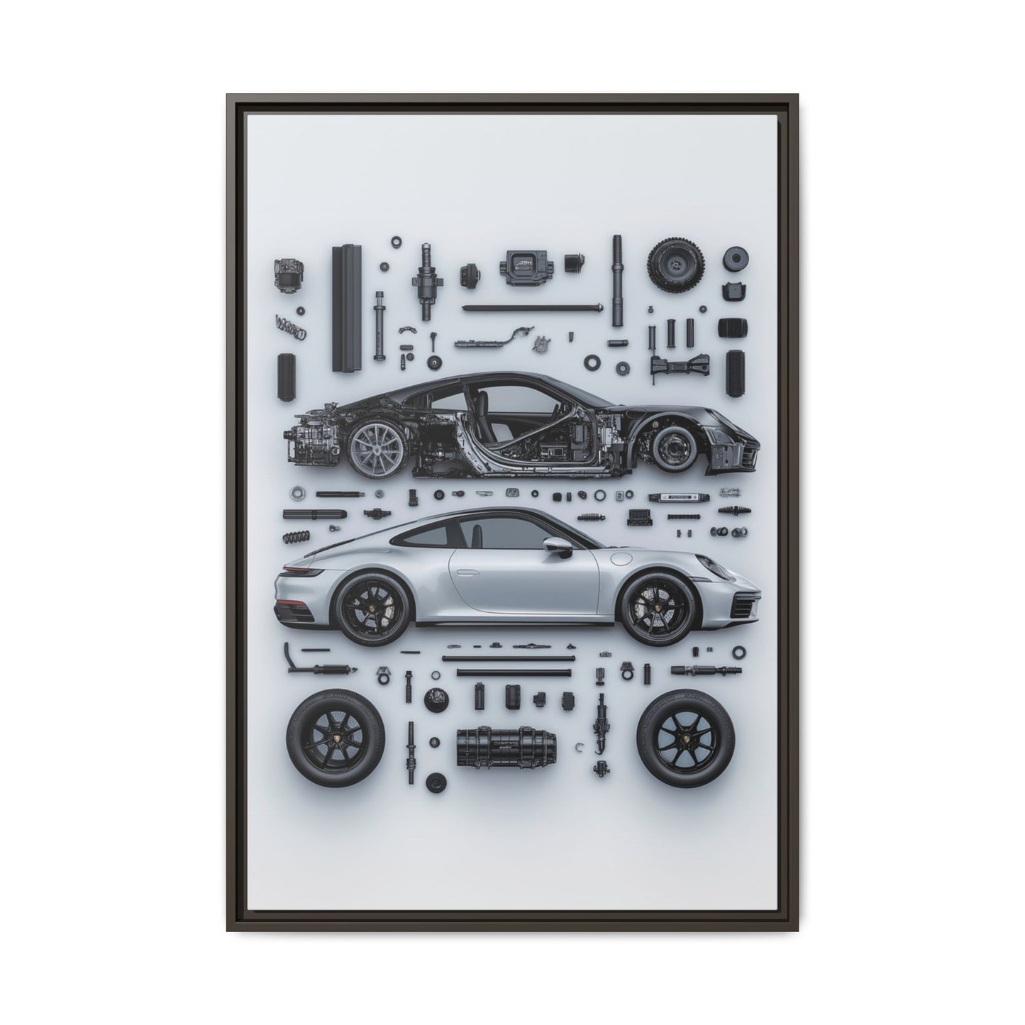 Porsche 911 992 Framed Canvas