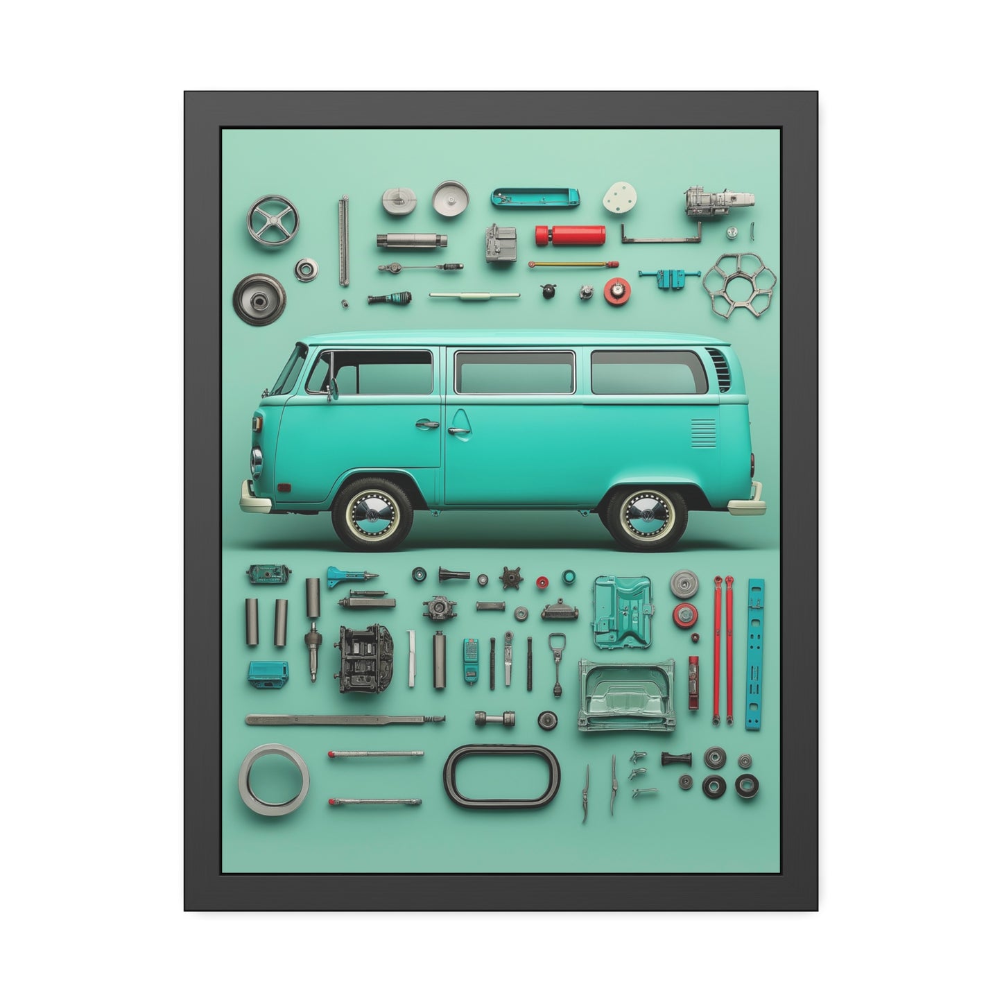 Blue Classic Van Framed Poster US