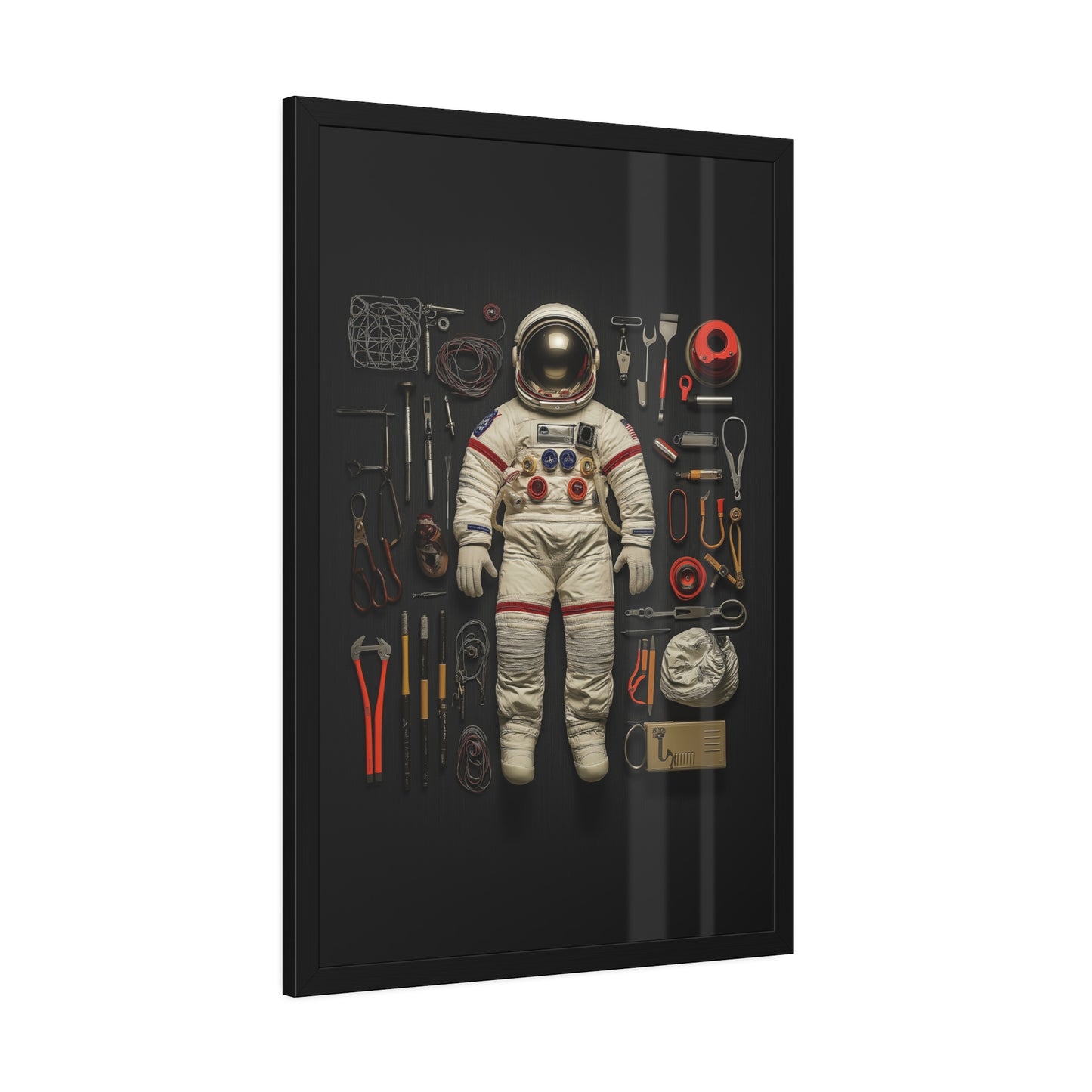 Astronaut Tools Framed Poster