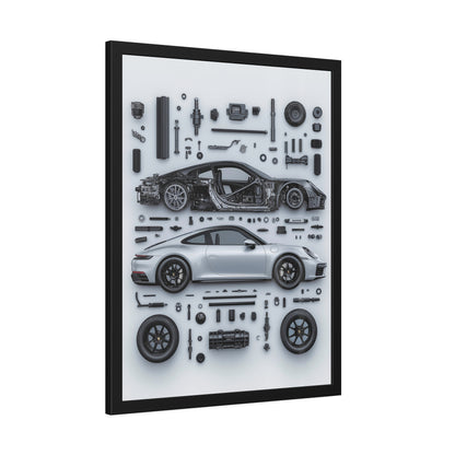 Porsche 911 992 Framed Poster US