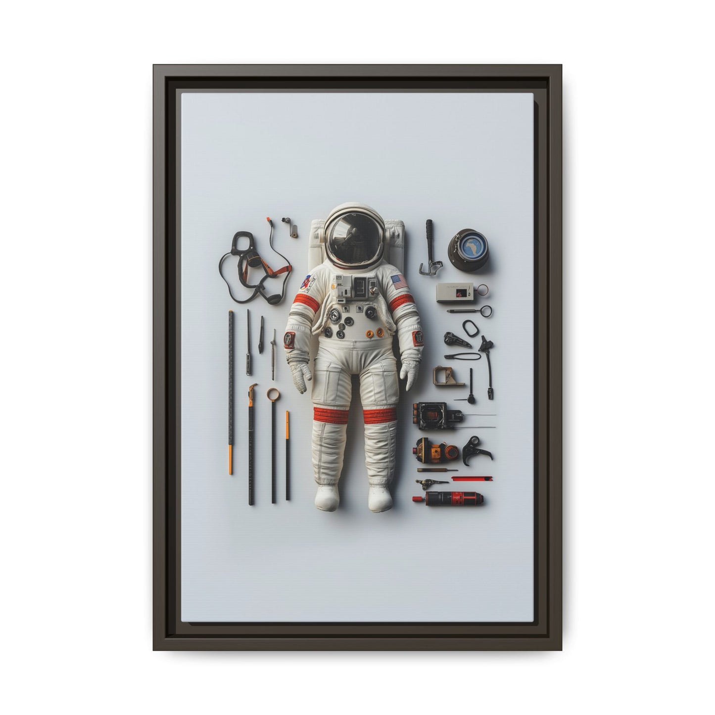 Astronaut Apollo Framed Canvas