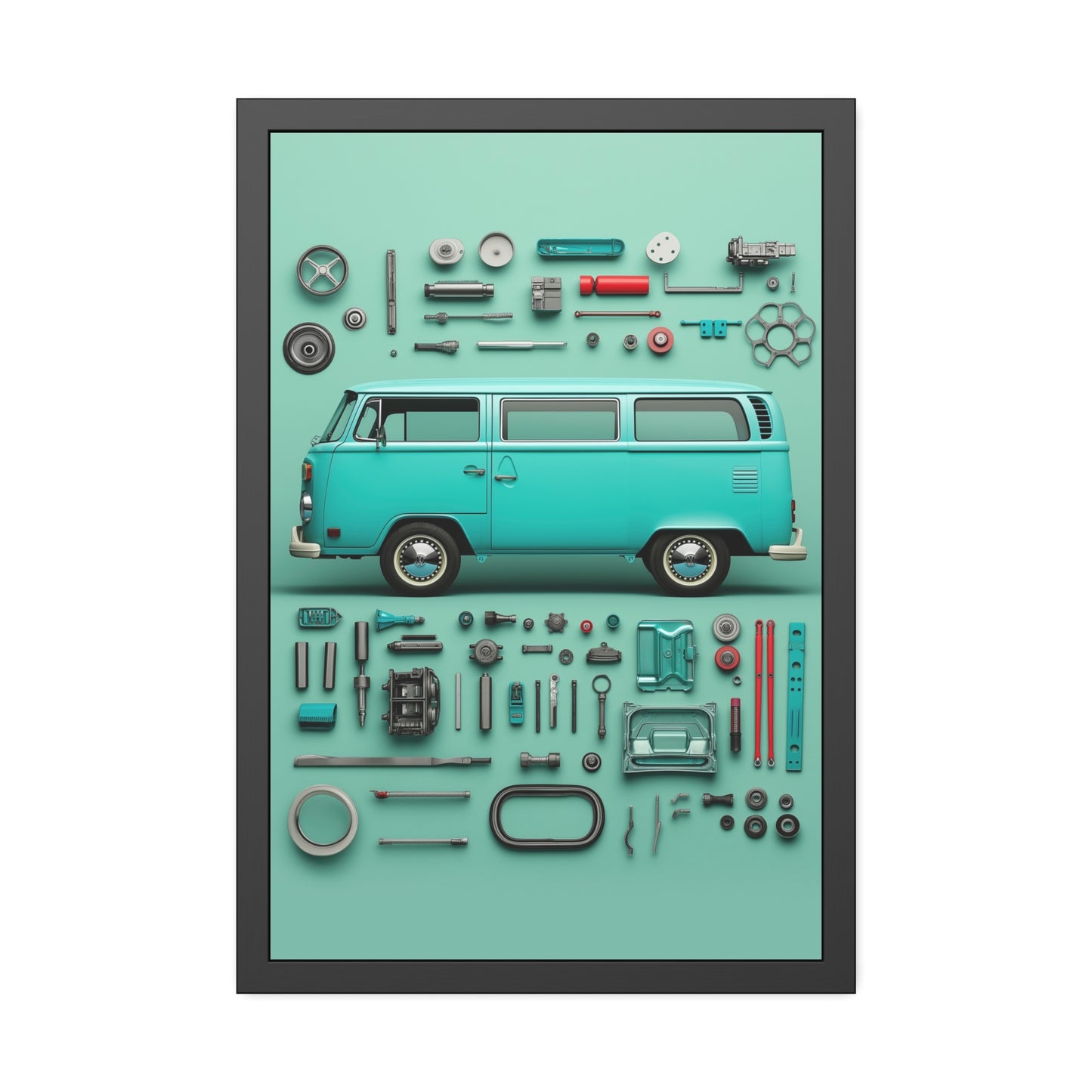 Blue Classic Van Framed Poster US