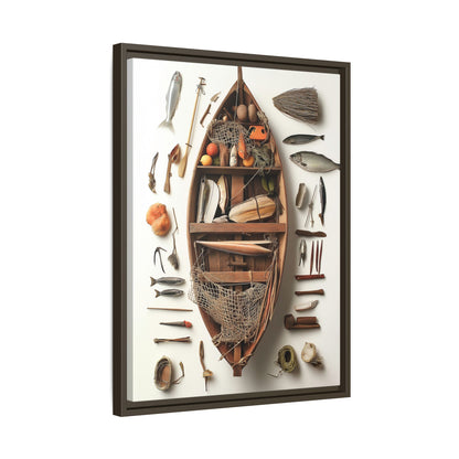Fisher Boat Framed Canvas