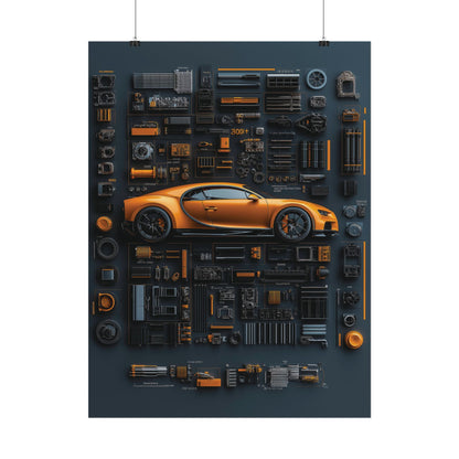 Bugatti Chiron Rolled Poster