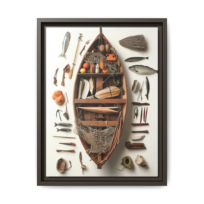 Fisher Boat Framed Canvas