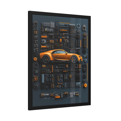 Bugatti Chiron Framed Poster US