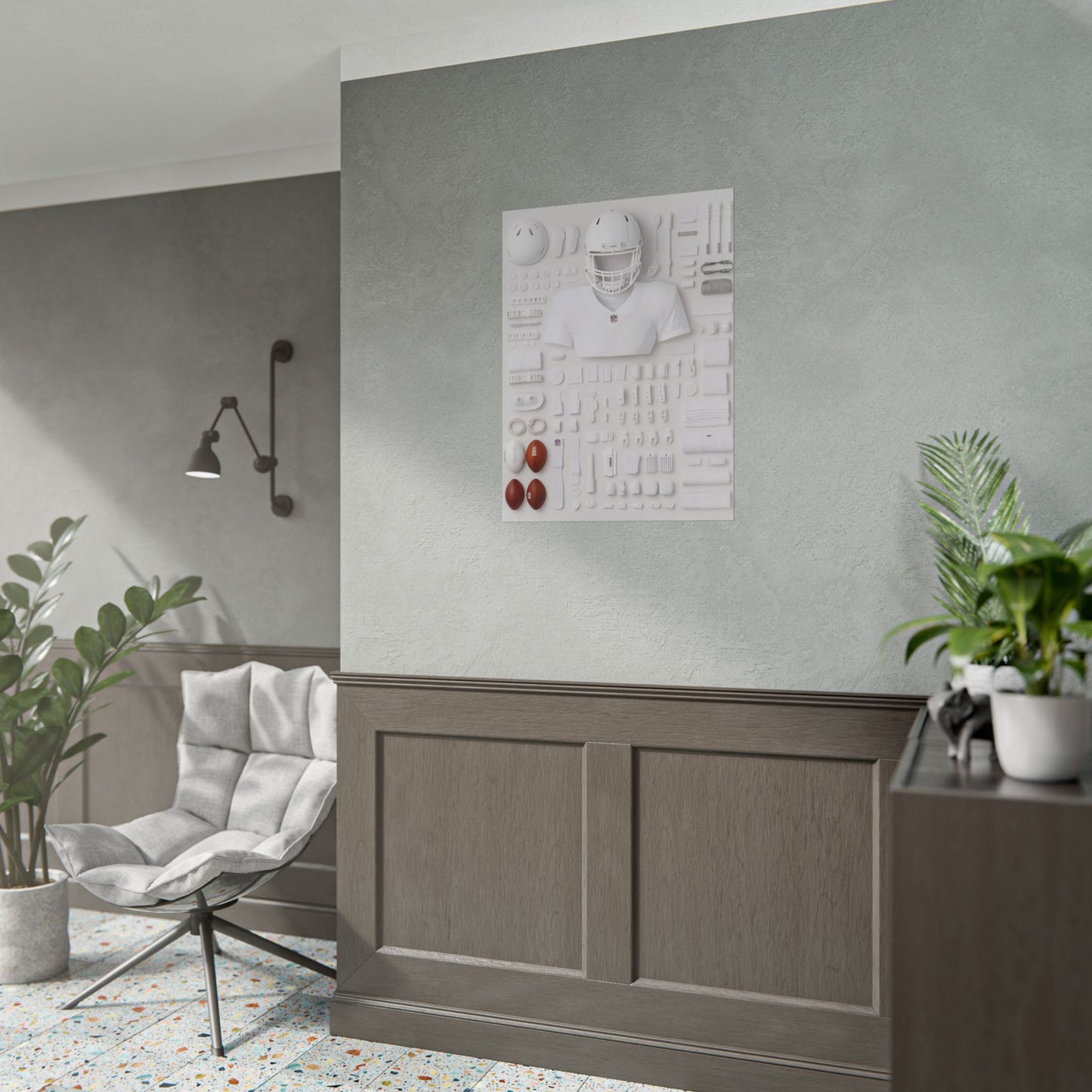 American Football Equipment Rolled Poster