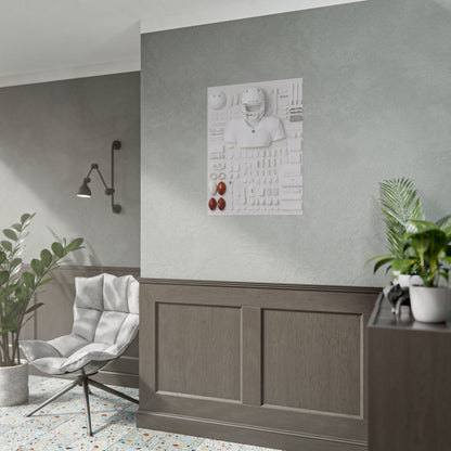 American Football Equipment Rolled Poster