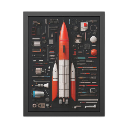 Classic Rocket Framed Poster US