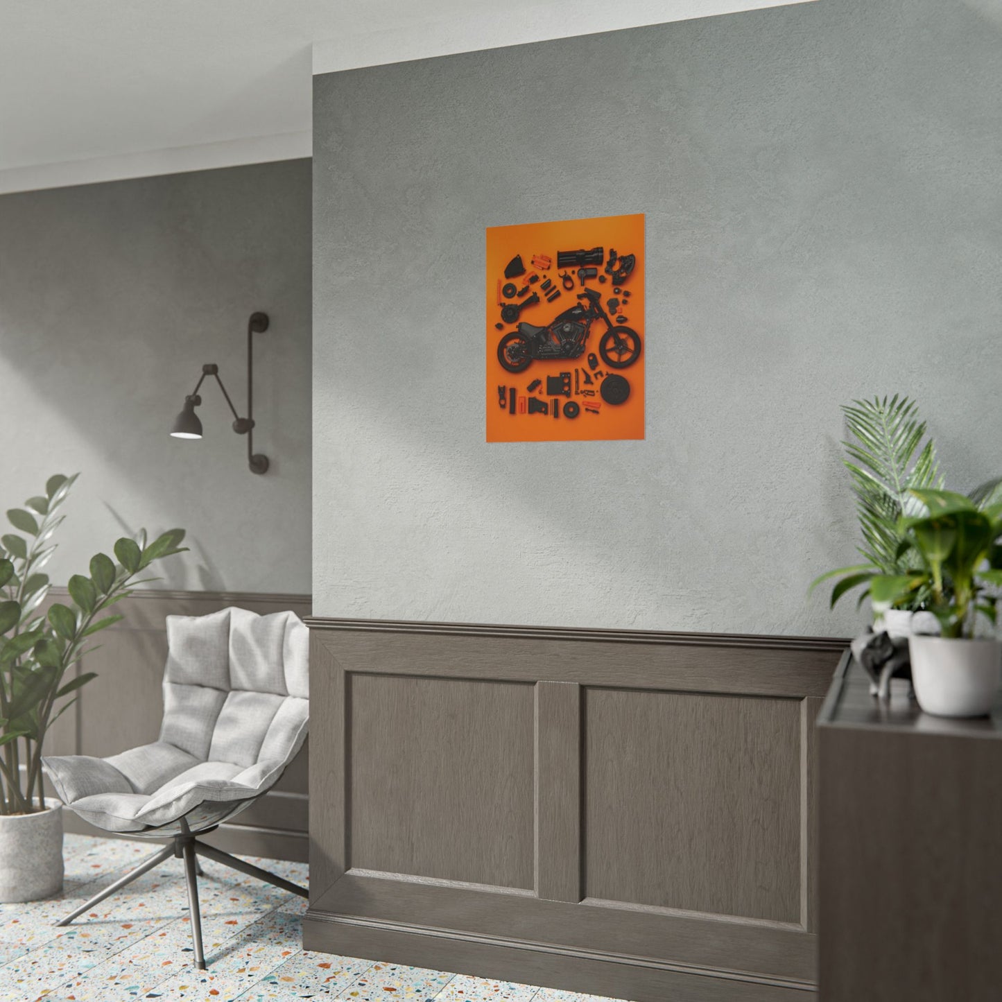 Black Harley Rolled Poster