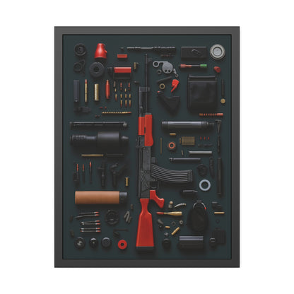 Red AK47_Art Framed Poster US