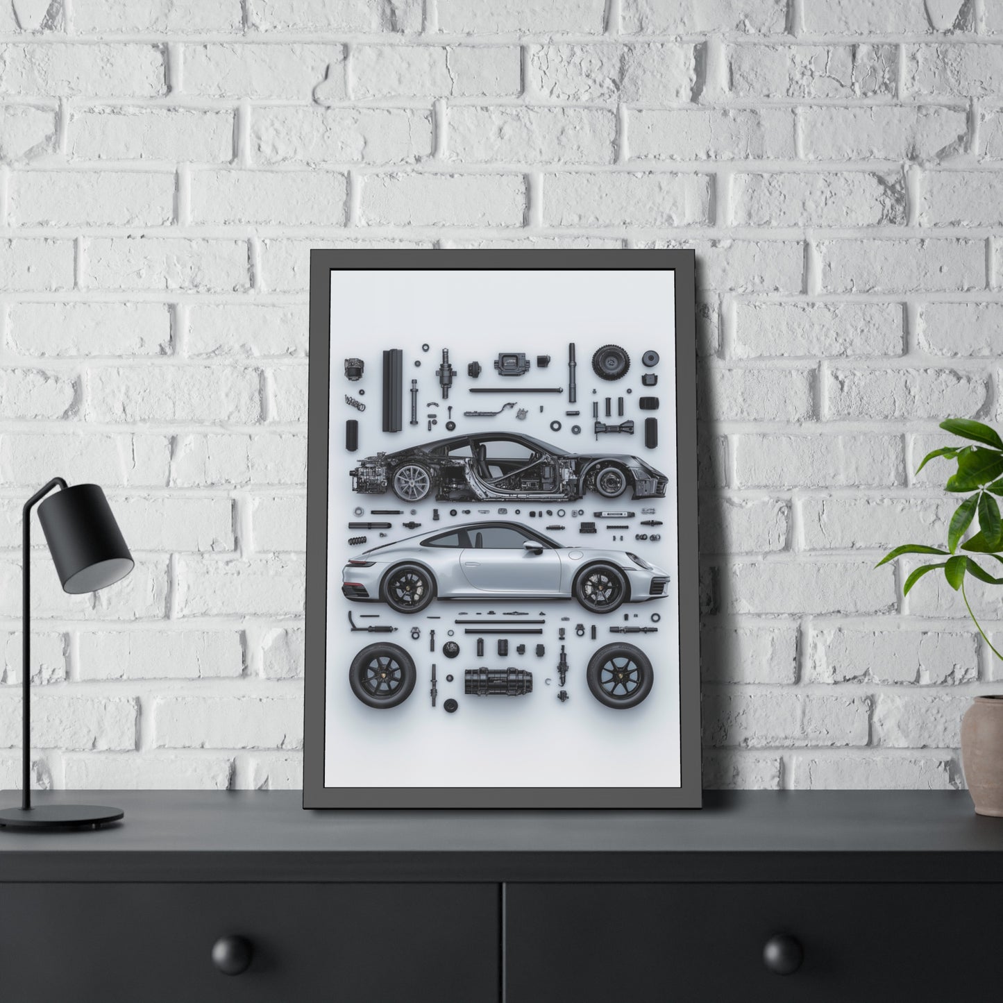 Porsche 911 992 Framed Poster US