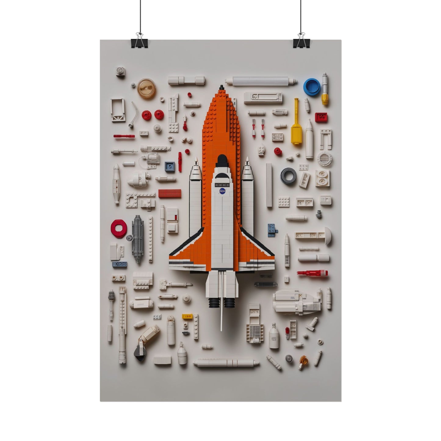 Space Shuttle LEGO Rolled Poster