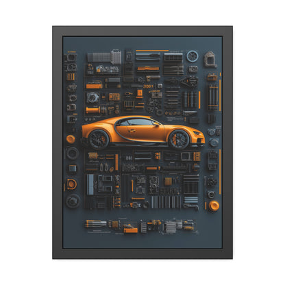 Bugatti Chiron Framed Poster US