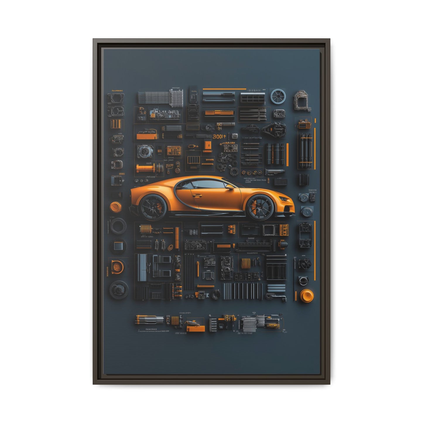 Bugatti Chiron Framed Canvas