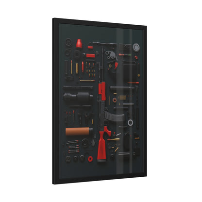 Red AK47_Art Framed Poster US