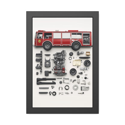 Fire Engine Framed Poster US