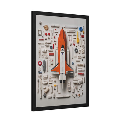 Space Shuttle LEGO Poster US