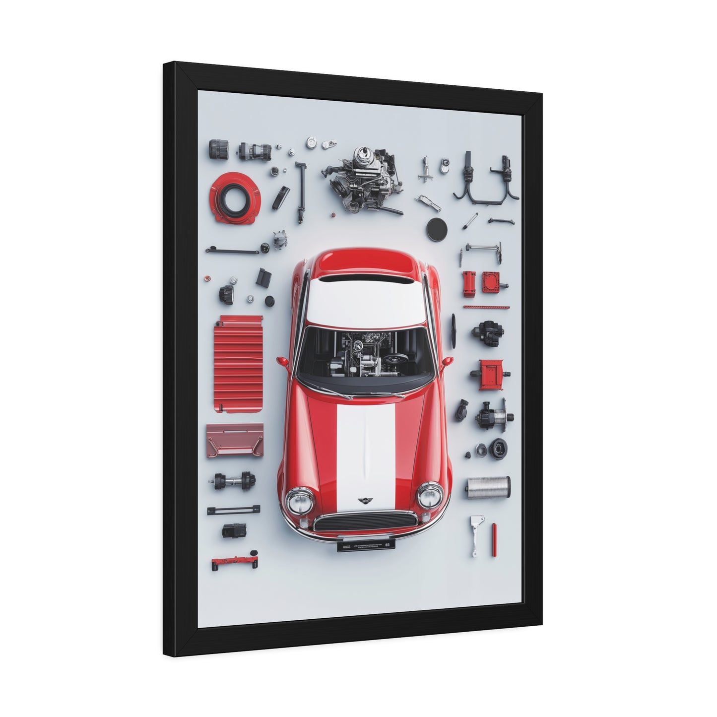 Mini Cooper Mod Framed Poster US