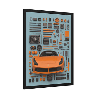 Orange Ferrari Framed Poster US