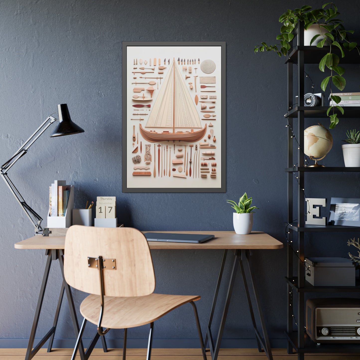 Viking Boat Framed Poster US