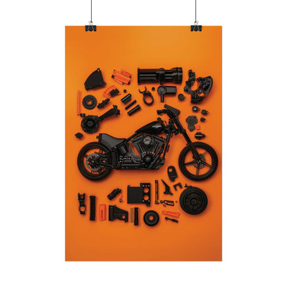 Black Harley Rolled Poster
