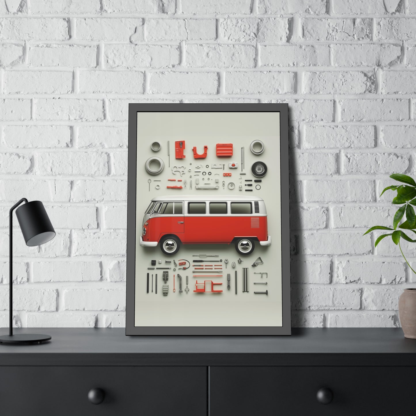 Red Classic Van Framed Poster US