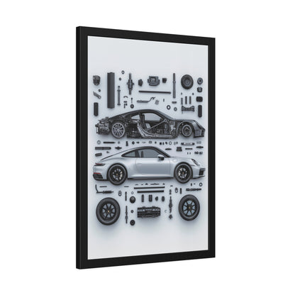 Porsche 911 992 Framed Poster US