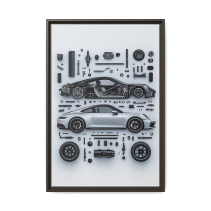 Porsche 911 992 Framed Canvas