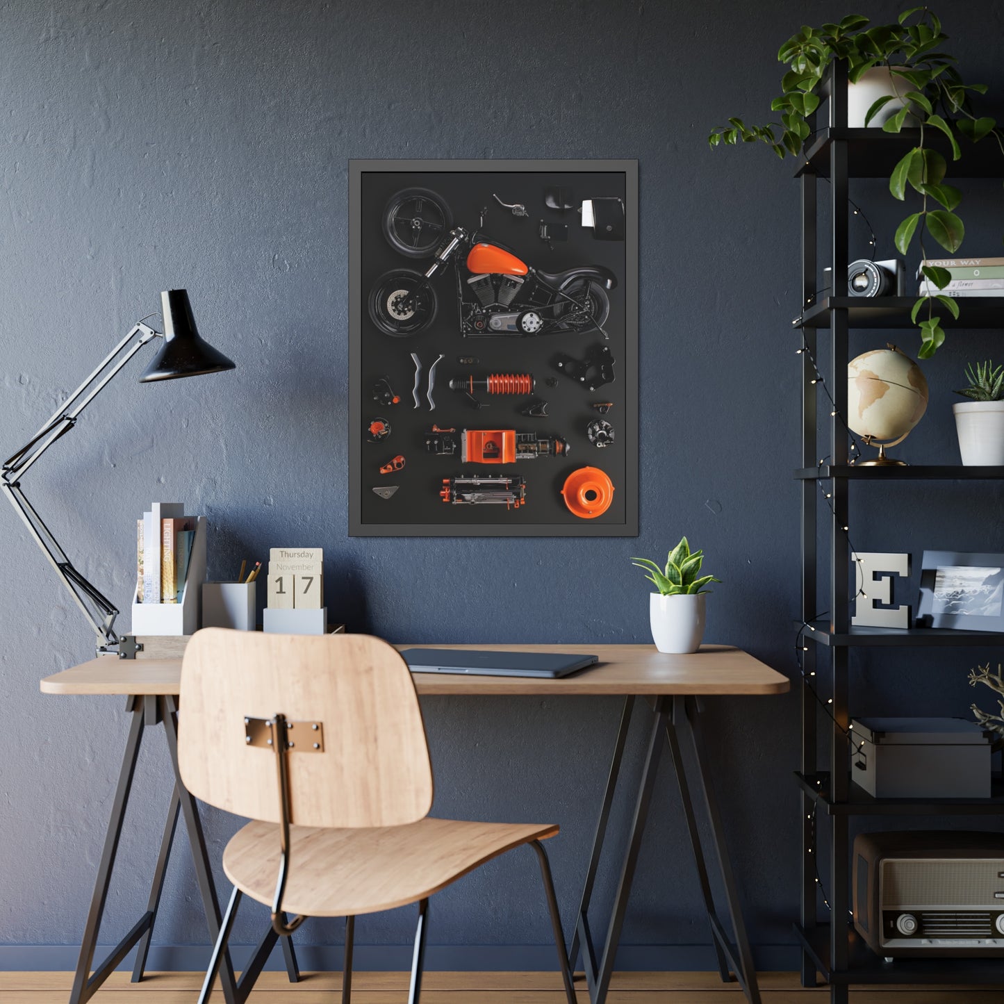 Orange Harley Framed Poster US