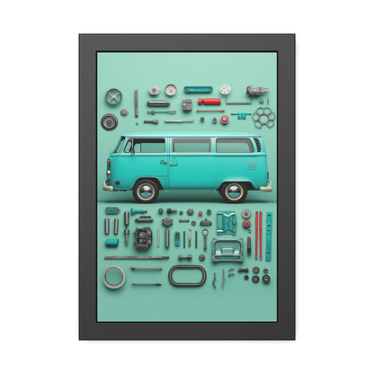 Blue Classic Van Framed Poster US