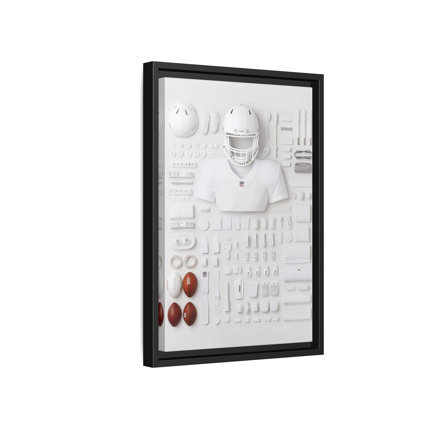 American Football Equipment Framed Canvas
