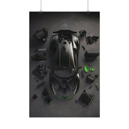 Black Lambo Rolled Poster