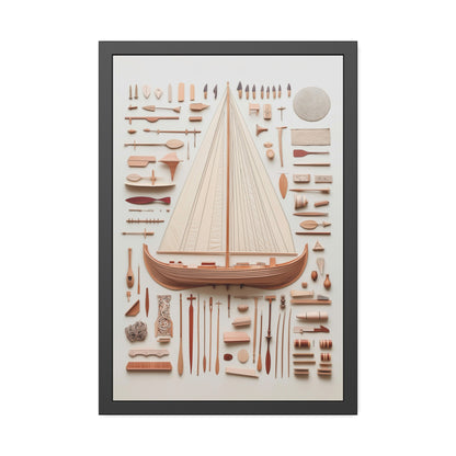 Viking Boat Framed Poster US