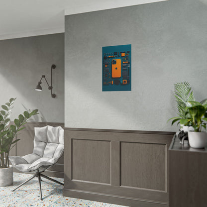 Iphone Orange Rolled Poster